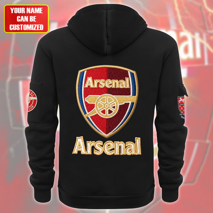 Personalized Arsenal FC Embroidery Zip-Hoodie Cotton Jacket