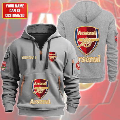 Personalized Arsenal FC Embroidery Zip-Hoodie Cotton Jacket