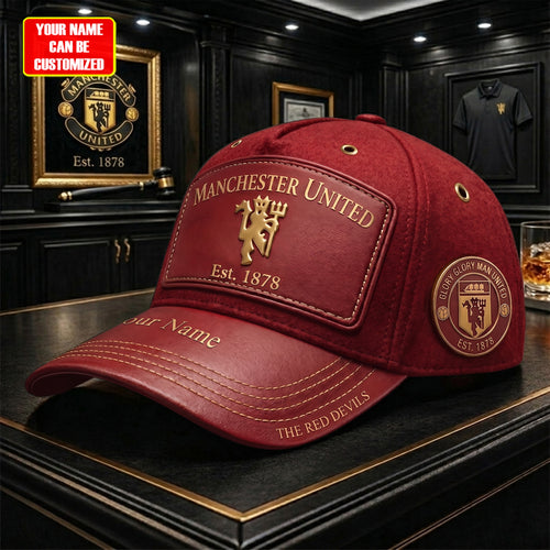 Personalized MU FC Leather Vintage Classic Cap
