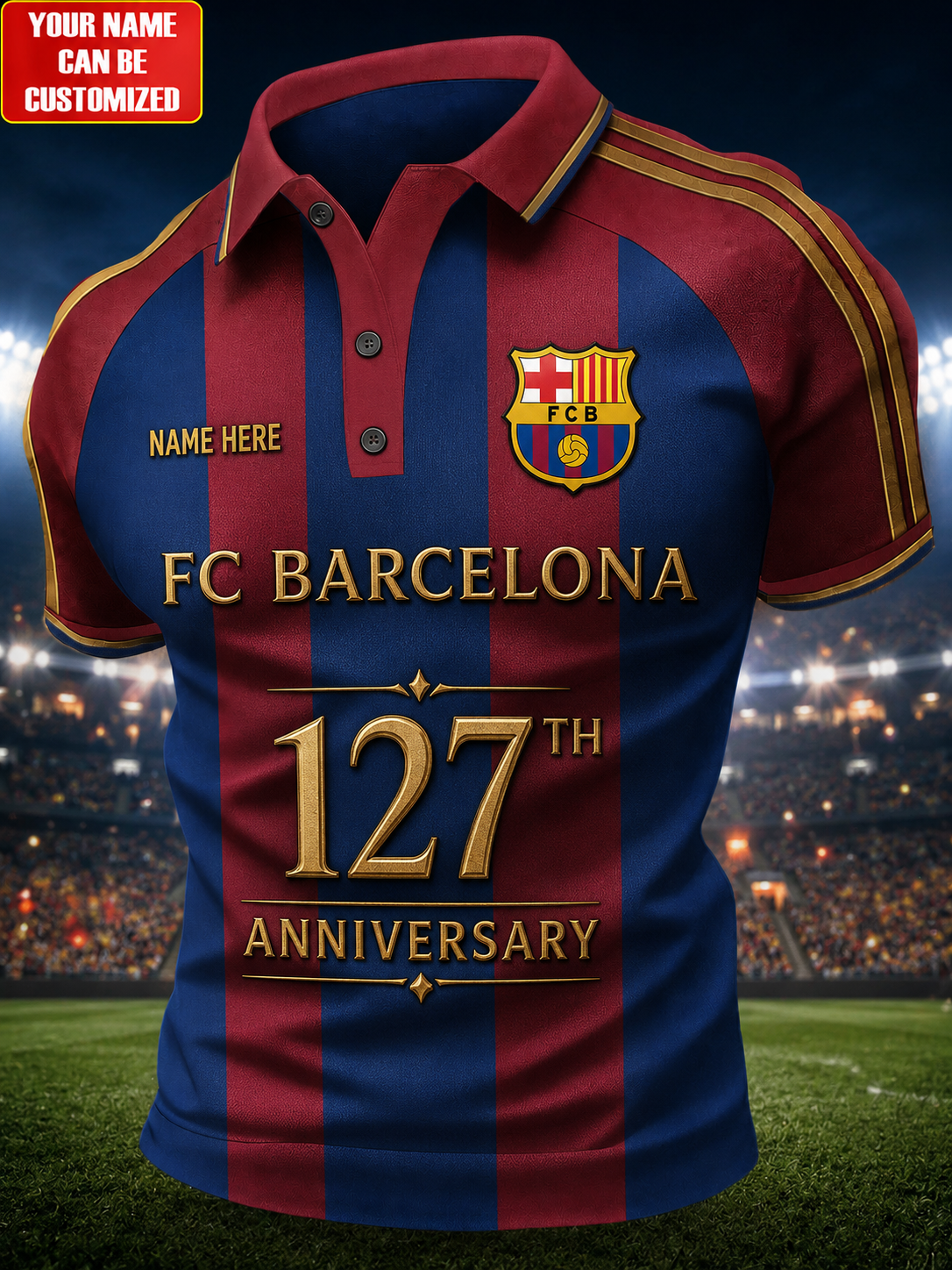 Personalized Barca FC Anniversary 3D All Over Printed Shirt