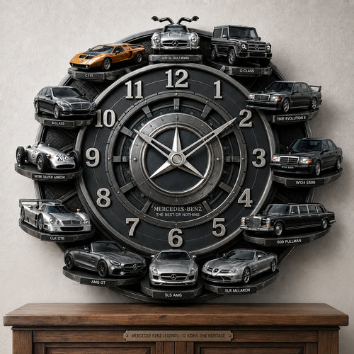 Merc History Home Decorative 3D Visual Effect Acrylic Wall Clock