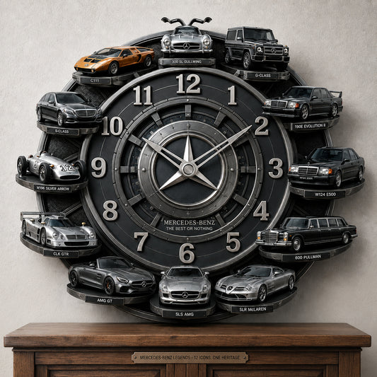 Merc History Home Decorative 3D Visual Effect Acrylic Wall Clock