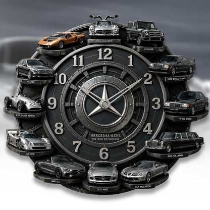 Merc History Home Decorative 3D Visual Effect Acrylic Wall Clock