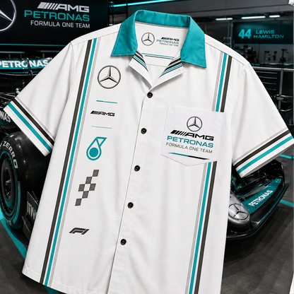 Merc AMG Petronas Racing Tropical Hawaii Shirt Beach Short