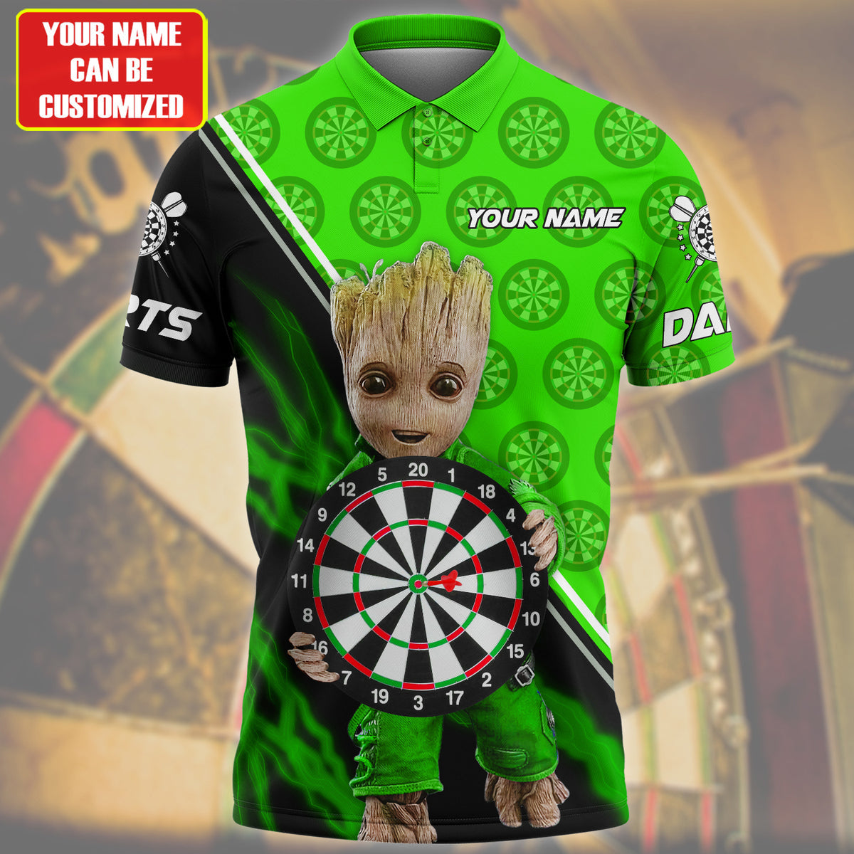 Personalized Name Green Gr Darts All Over Printed Unisex Shirt Q040804
