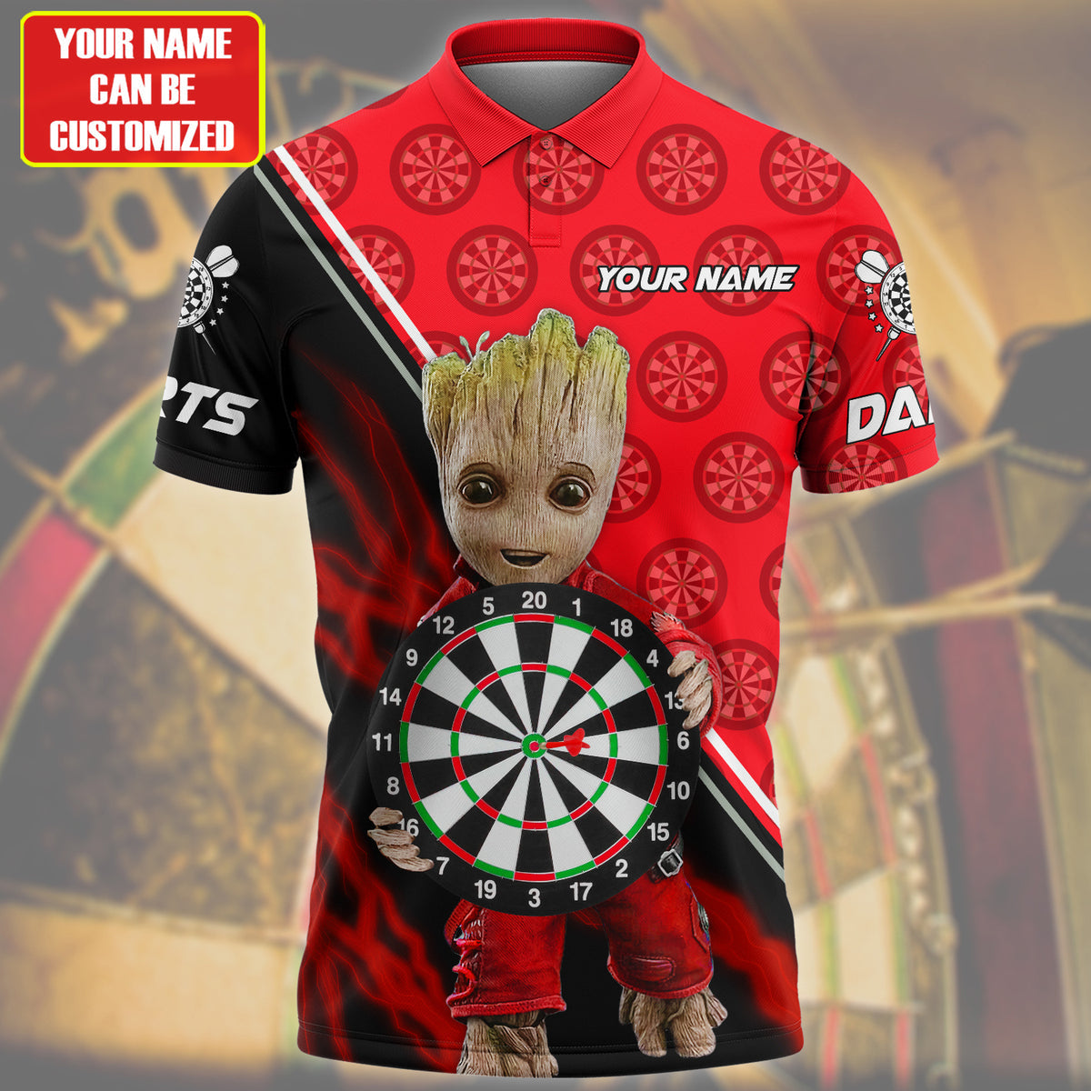 Personalized Name Red Gr Darts All Over Printed Unisex Shirt Q040804