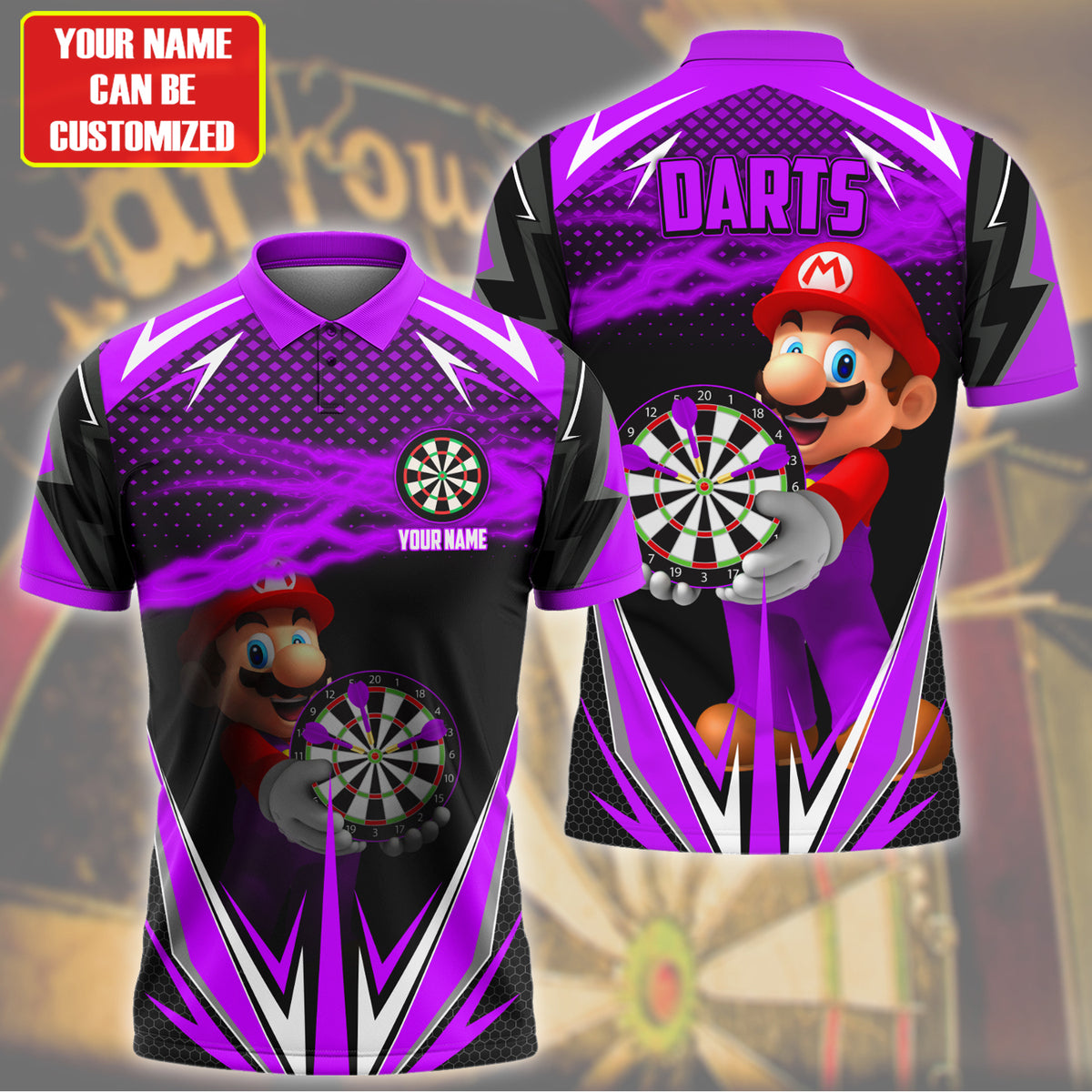 Personalized Name Mar Darts Purple Version All Over Printed Unisex Shirt Q041206