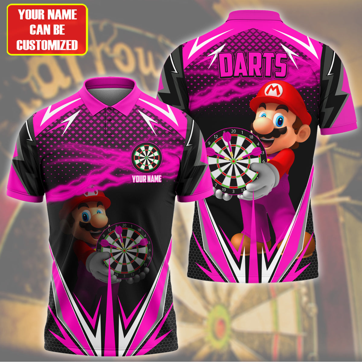 Personalized Name Mar Darts Pink Version All Over Printed Unisex Shirt Q041206