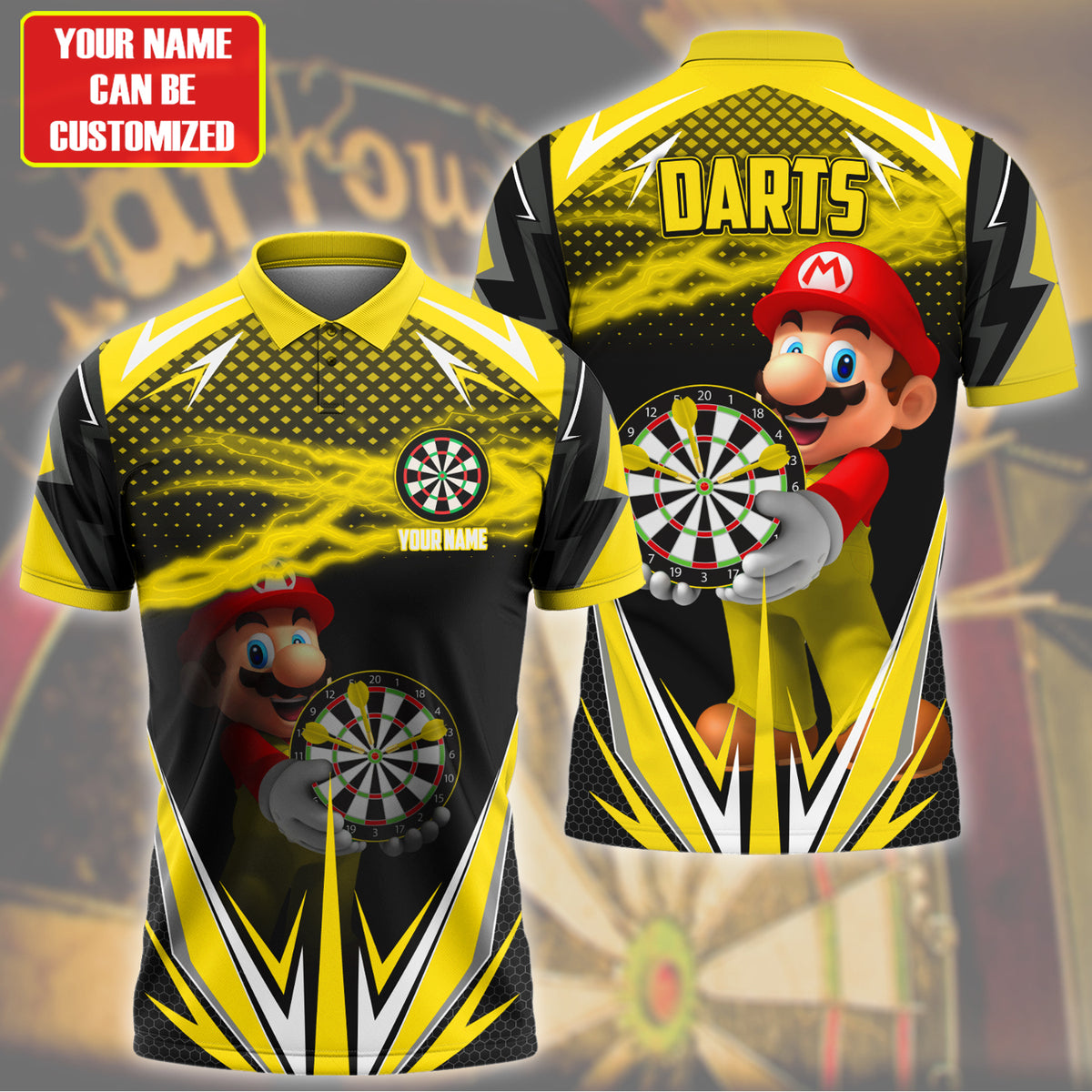 Personalized Name Mar Darts Yellow Version All Over Printed Unisex Shirt Q041206