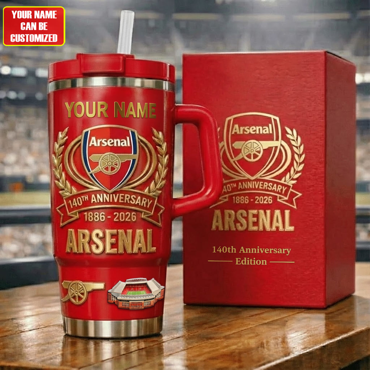 Personalied Arsenal 140th Anniversary Insulated Tumbler