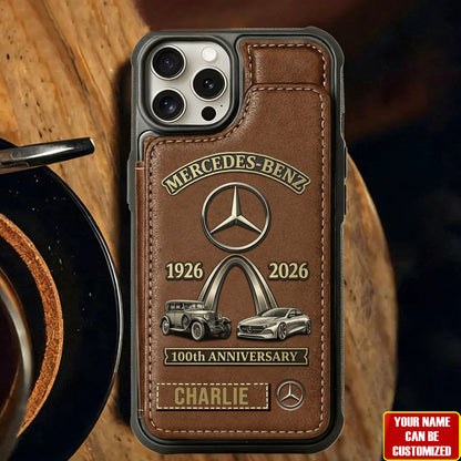 Merc 100th Anniversary Edition - Personalized Merc Leather Phone Case