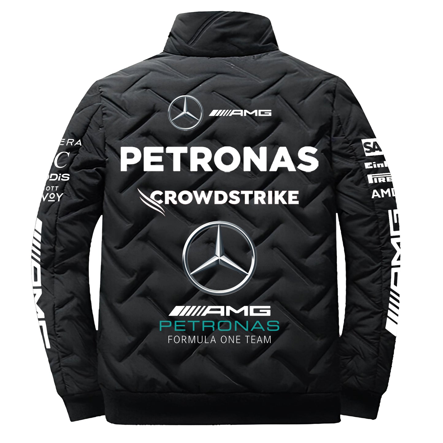 Personalized Merc AMG Petronas Team Puffer Jacket