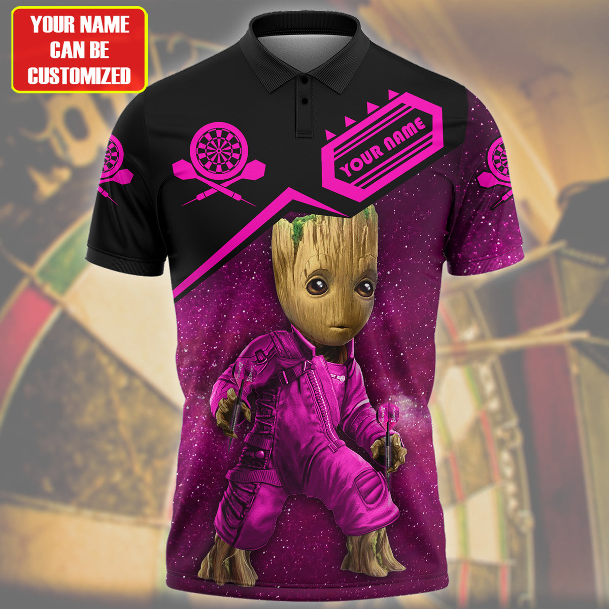 Personalized Name Gr Darts Galaxy Pink Version All Over Printed Unisex Shirt Q050304