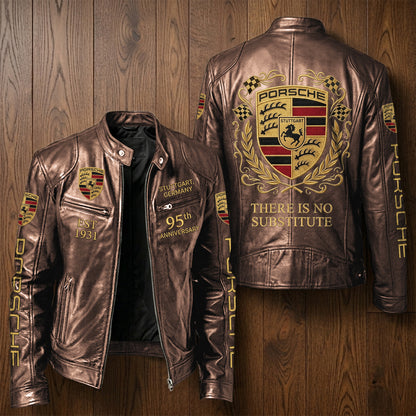Personalized Pors EST 1931 Vintage Collar Leather Jacket (1931-2026)