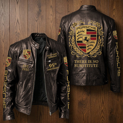 Personalized Pors EST 1931 Vintage Collar Leather Jacket (1931-2026)