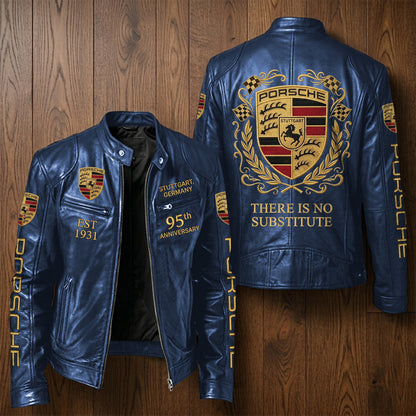 Personalized Pors EST 1931 Vintage Collar Leather Jacket (1931-2026)
