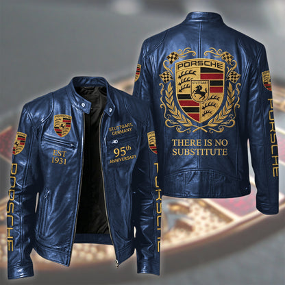 Personalized Pors EST 1931 Vintage Collar Leather Jacket (1931-2026)