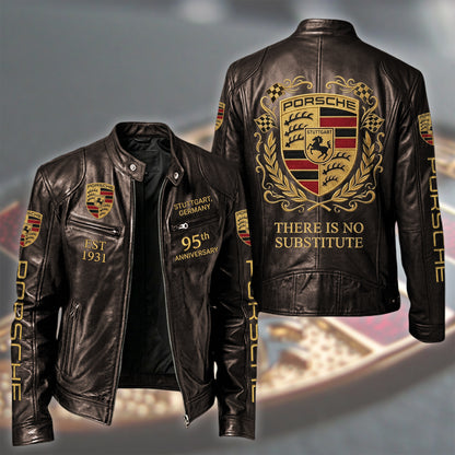 Personalized Pors EST 1931 Vintage Collar Leather Jacket (1931-2026)