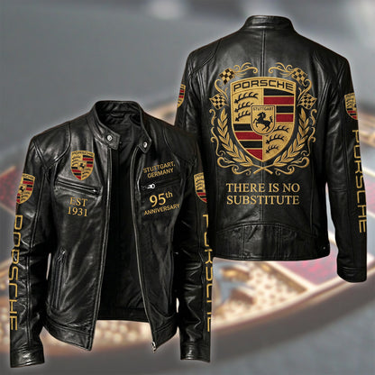 Personalized Pors EST 1931 Vintage Collar Leather Jacket (1931-2026)