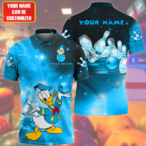 Personalized Name Teal Dn Bowling All Over Printed Unisex Shirt Q050701