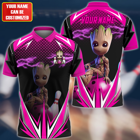Personalized Name Pink Gr Bowling Q7 All Over Printed Unisex Shirt Q050702