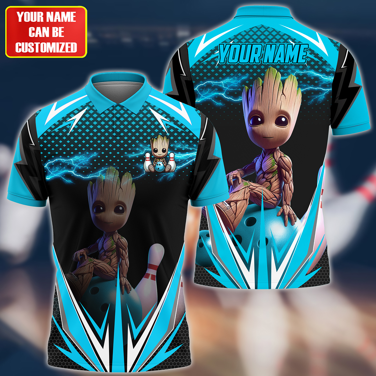 Personalized Name Teal Gr Bowling Q7 All Over Printed Unisex Shirt Q050702