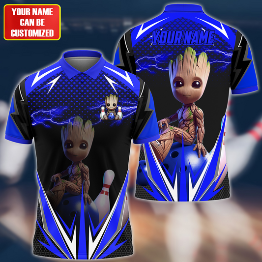 Personalized Name Blue Gr Bowling Q7 All Over Printed Unisex Shirt Q050702