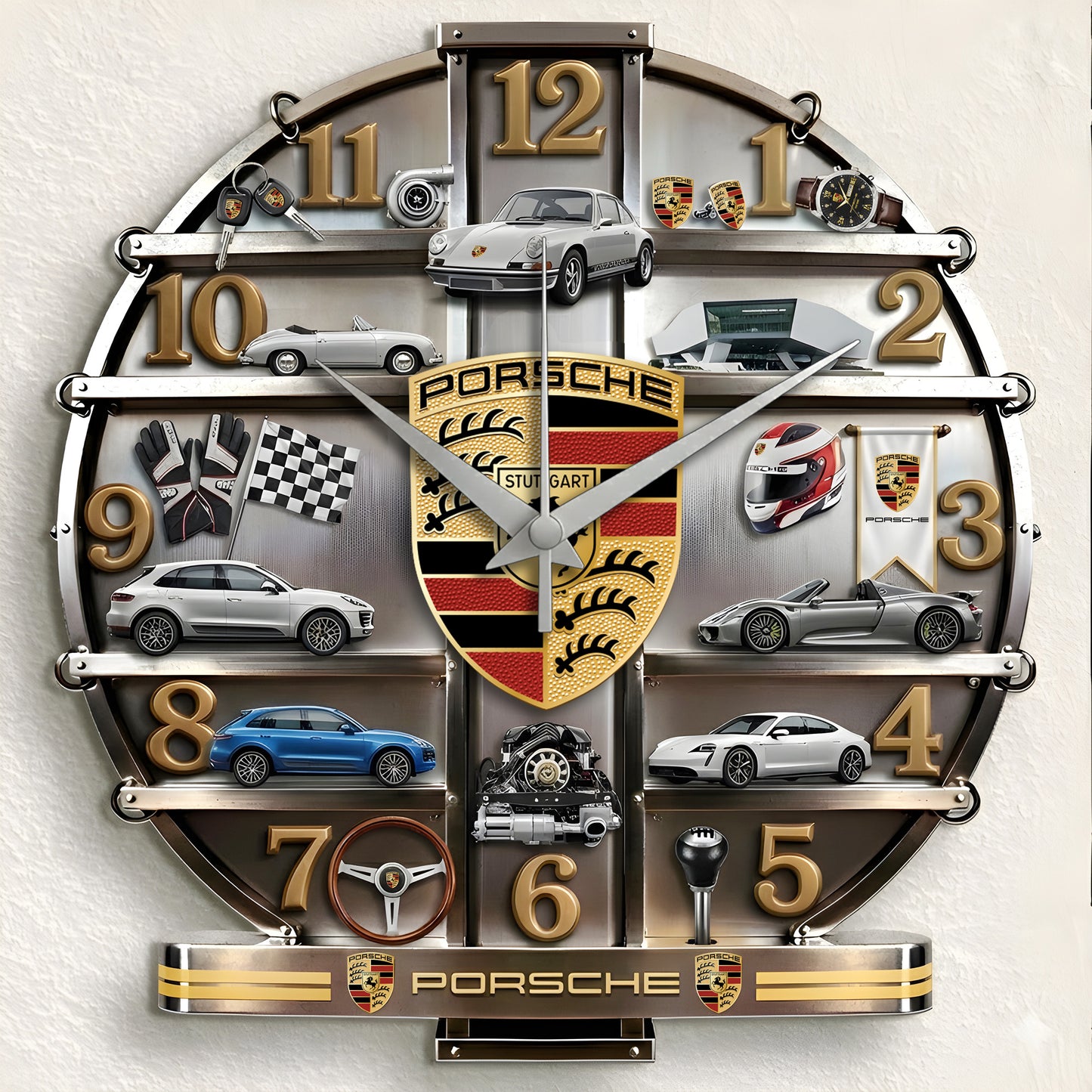 Pors Home Decorative 3D Visual Effect Acrylic Wall Clock