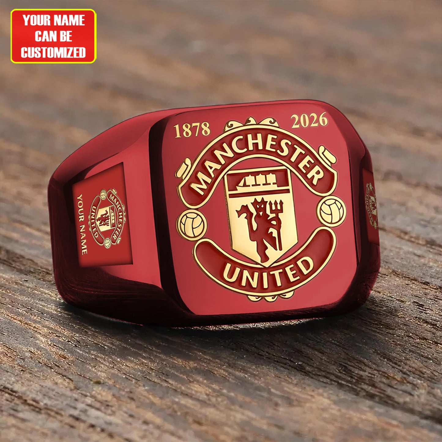 MU FC 146th Anniversary Custom Name Classic Design Ring
