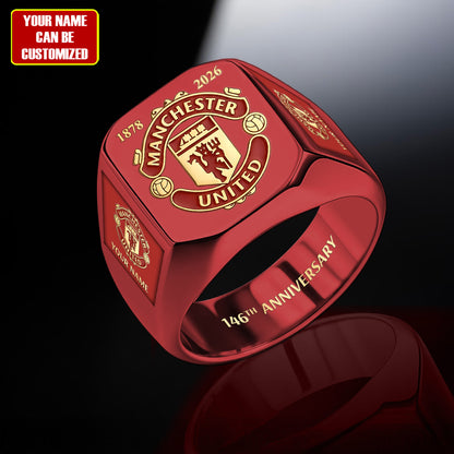 MU FC 146th Anniversary Custom Name Classic Design Ring