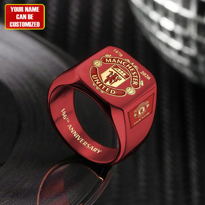 MU FC 146th Anniversary Custom Name Classic Design Ring
