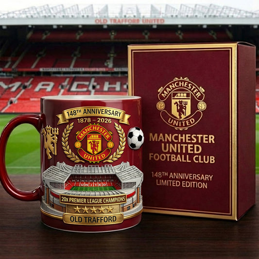 MU FC Champions Accent Mug , Cream Mug Gifts , Holiday Gifts
