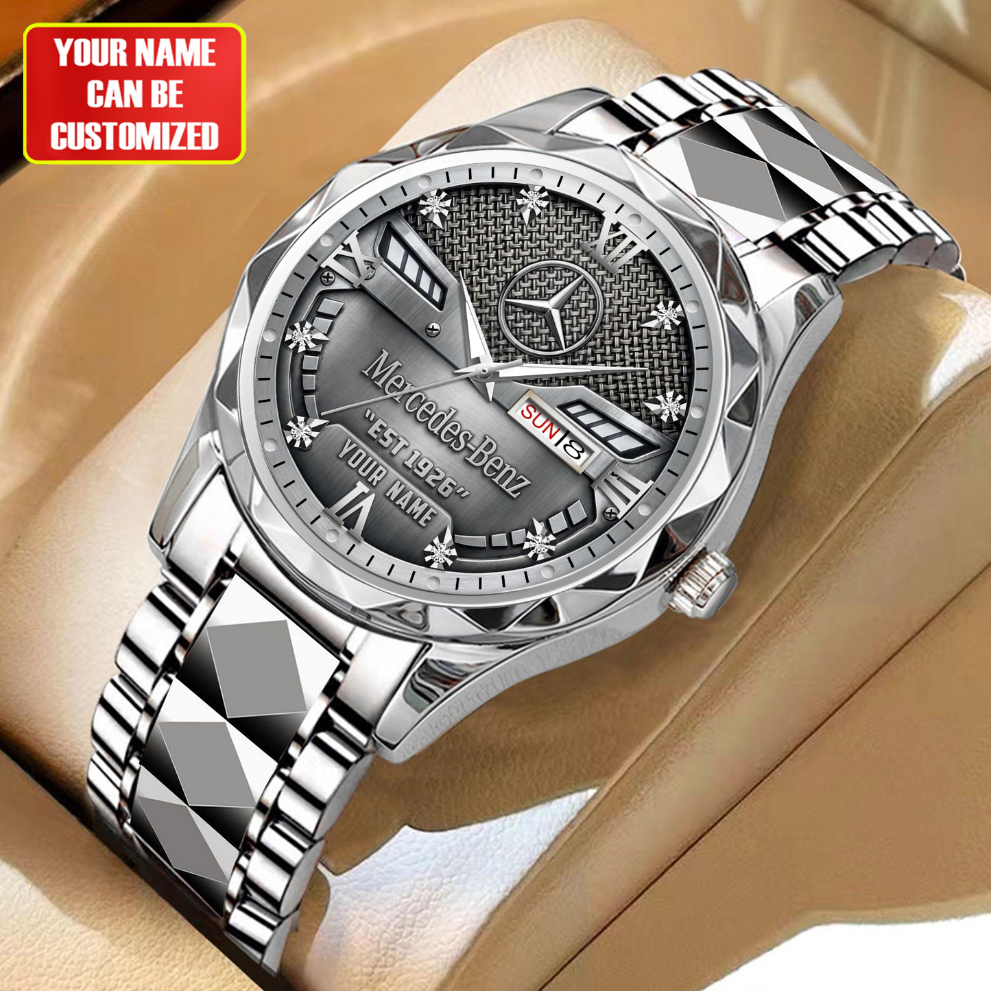 Personalized Merc Est 1926 Elegant Alloy Charley Watch