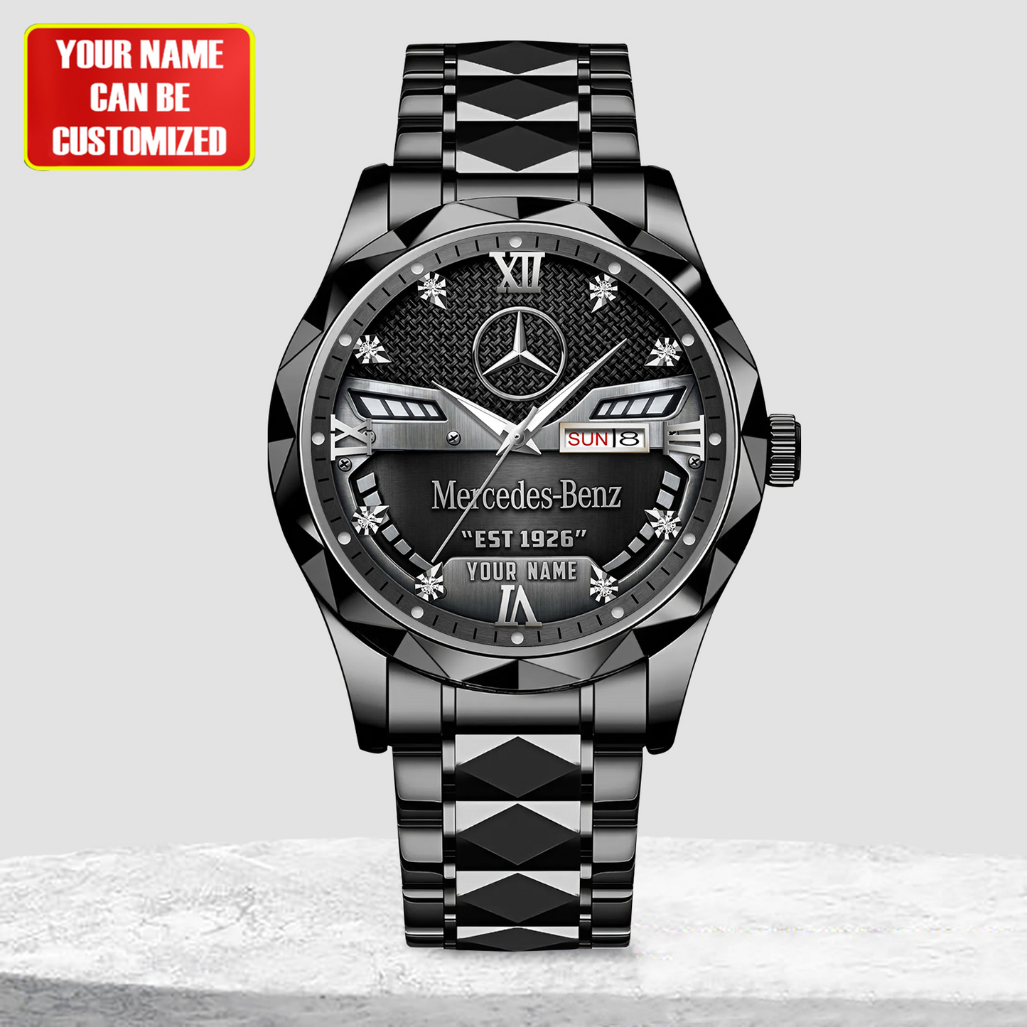 Personalized Merc Est 1926 Elegant Alloy Charley Watch