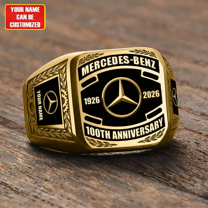 Merc 100th Anniversary Edition Custom Name Classic Design Ring
