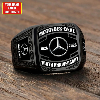 Merc 100th Anniversary Edition Custom Name Classic Design Ring