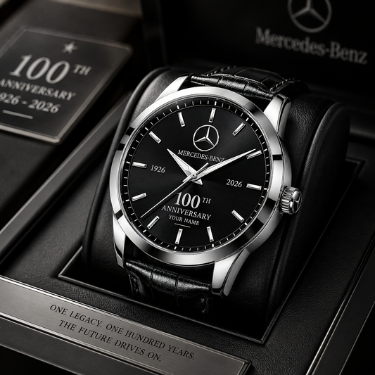 Personalized Merc 100TH Anniversary Leather Strap Watch (1926-2026)