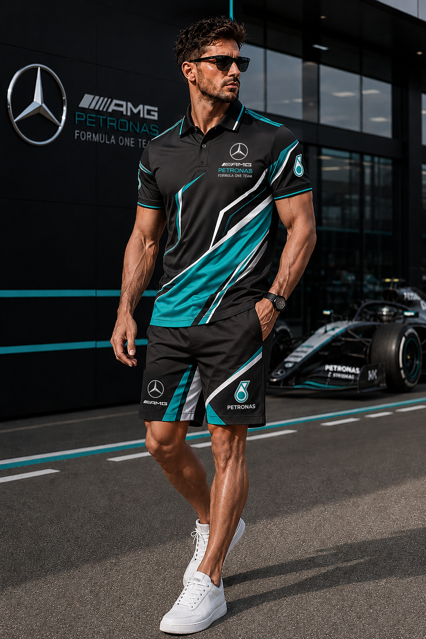 Personalized Merc AMG Petronas Sport All Over Printed Shirt V5