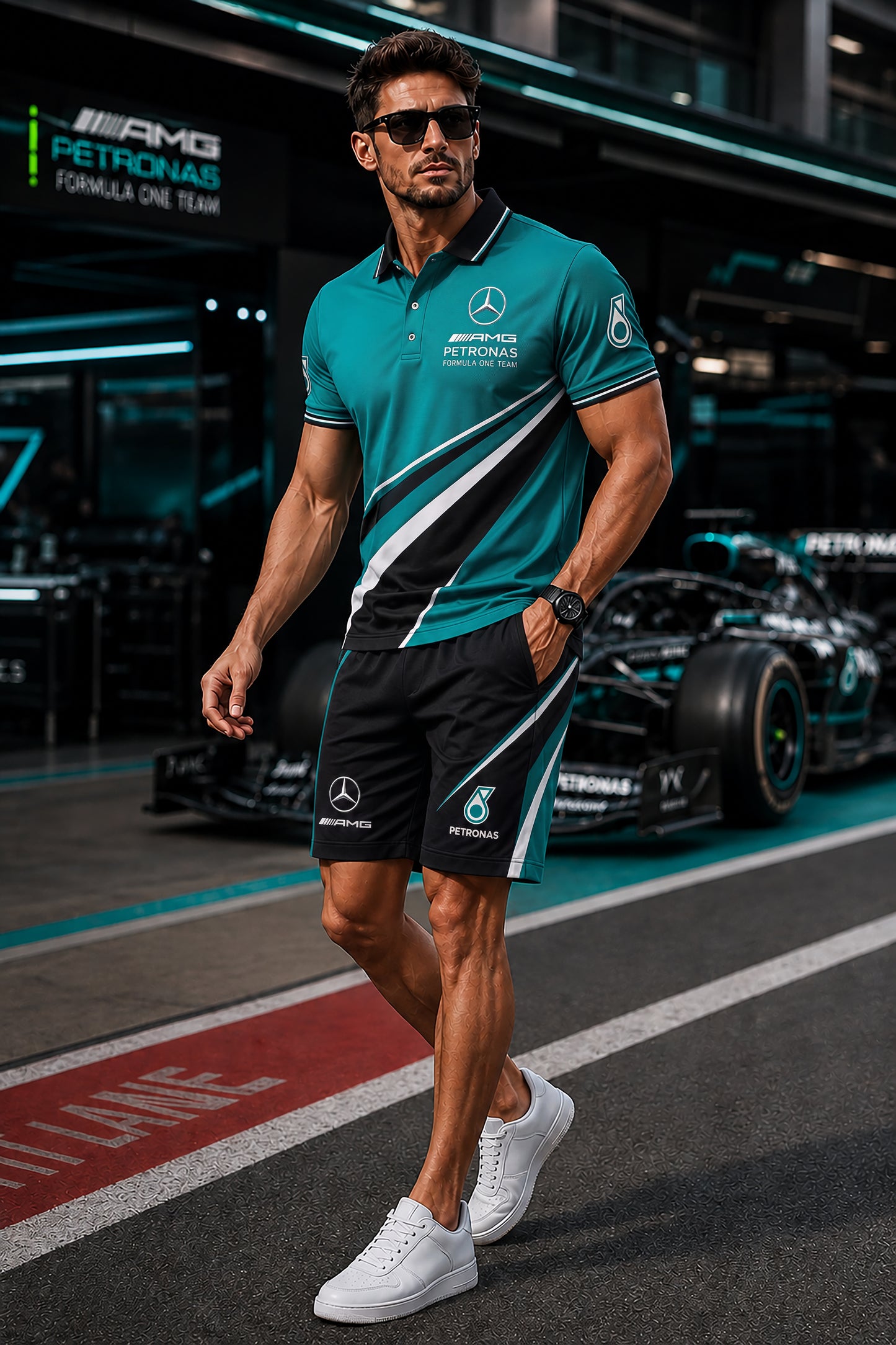 Personalized Merc AMG Petronas Sport All Over Printed Shirt V6
