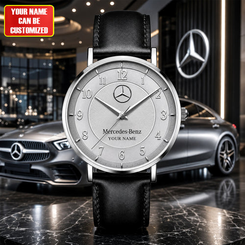 Personalized Merc Vintage Leather Watch