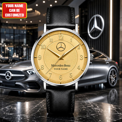 Personalized Merc Vintage Leather Watch