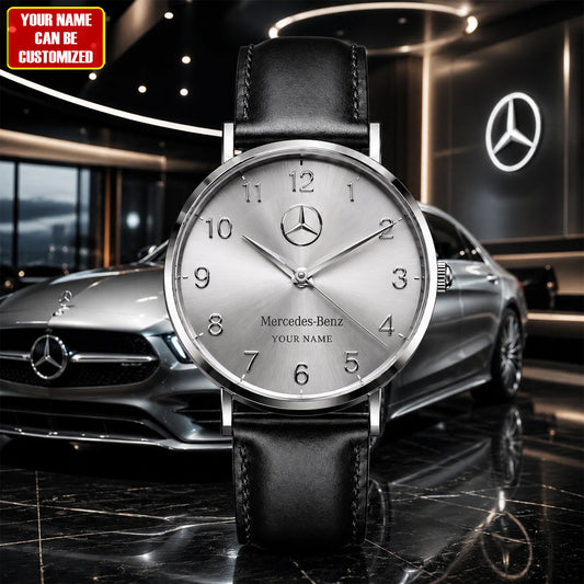Personalized Merc Elegance Leather Watch
