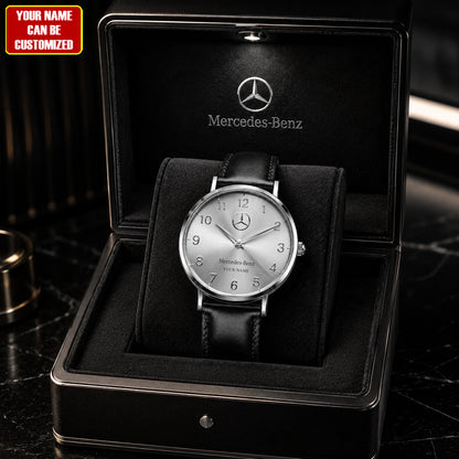 Personalized Merc Elegance Leather Watch