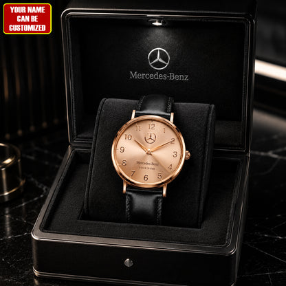 Personalized Merc Elegance Leather Watch
