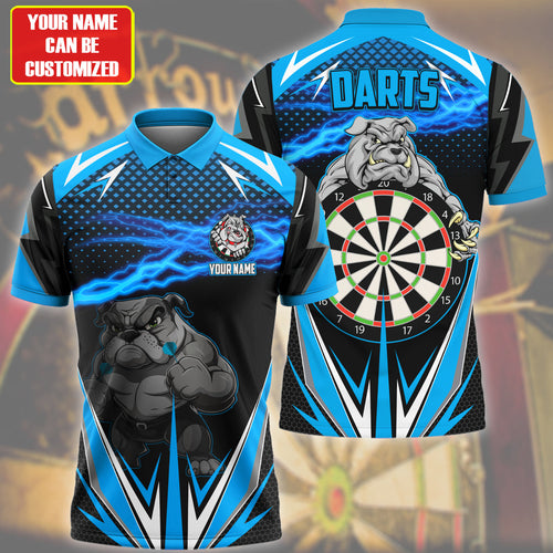 Personalized Bulldog Darts Teal Version All Over Printed Unisex Shirt Q061104