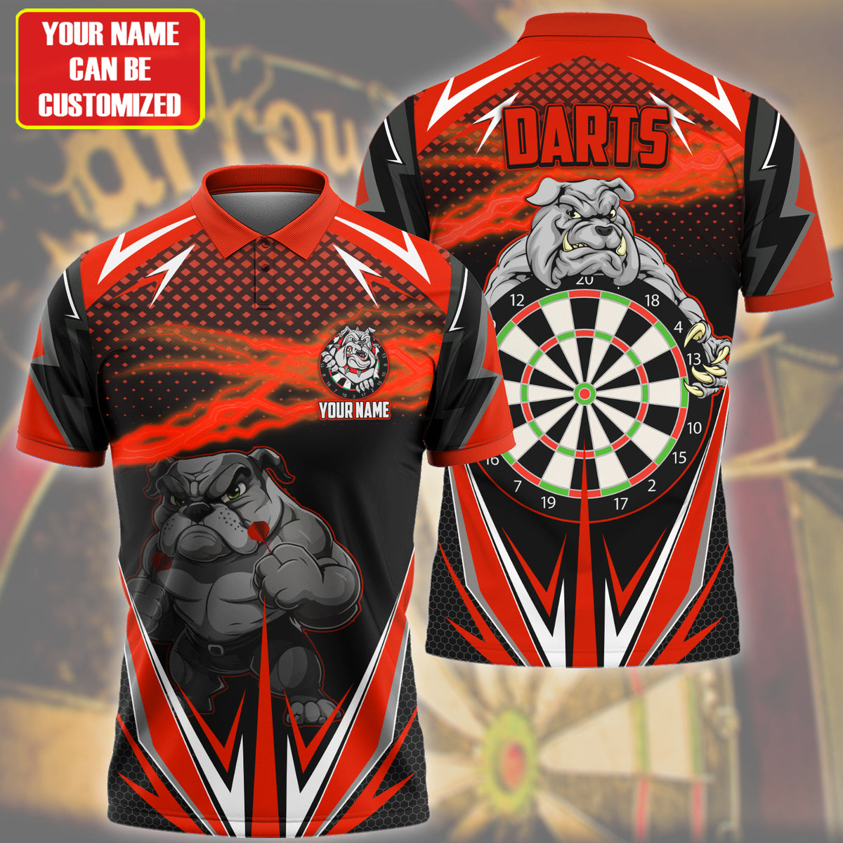 Personalized Bulldog Darts Red Version All Over Printed Unisex Shirt Q061104
