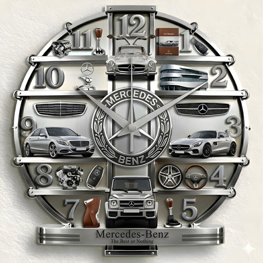 Merc Luxury Home Decorative 3D Visual Effect Acrylic Wall Clock