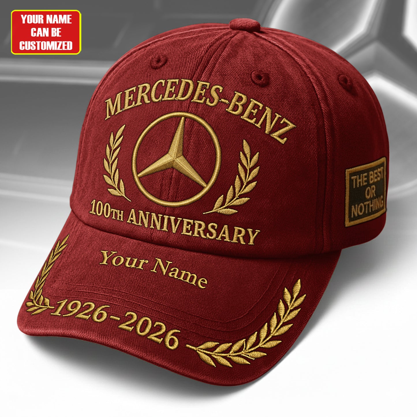 Personalized Merc 100th Anniversary Luxury Classic Cap