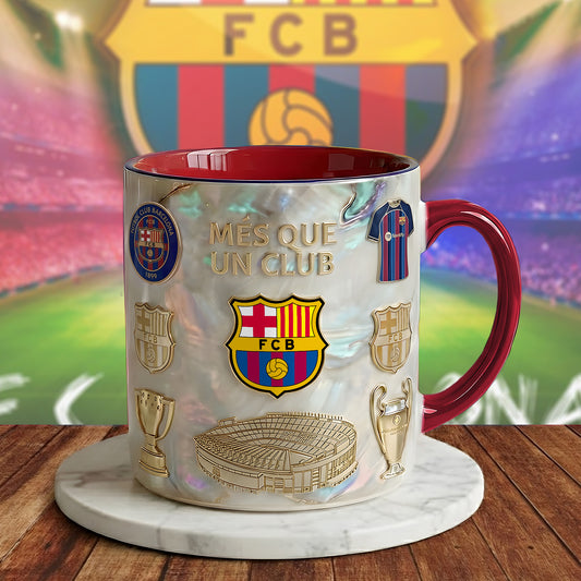 Barca FC Dream Accent Mug , Cream Mug Gifts , Holiday Gifts