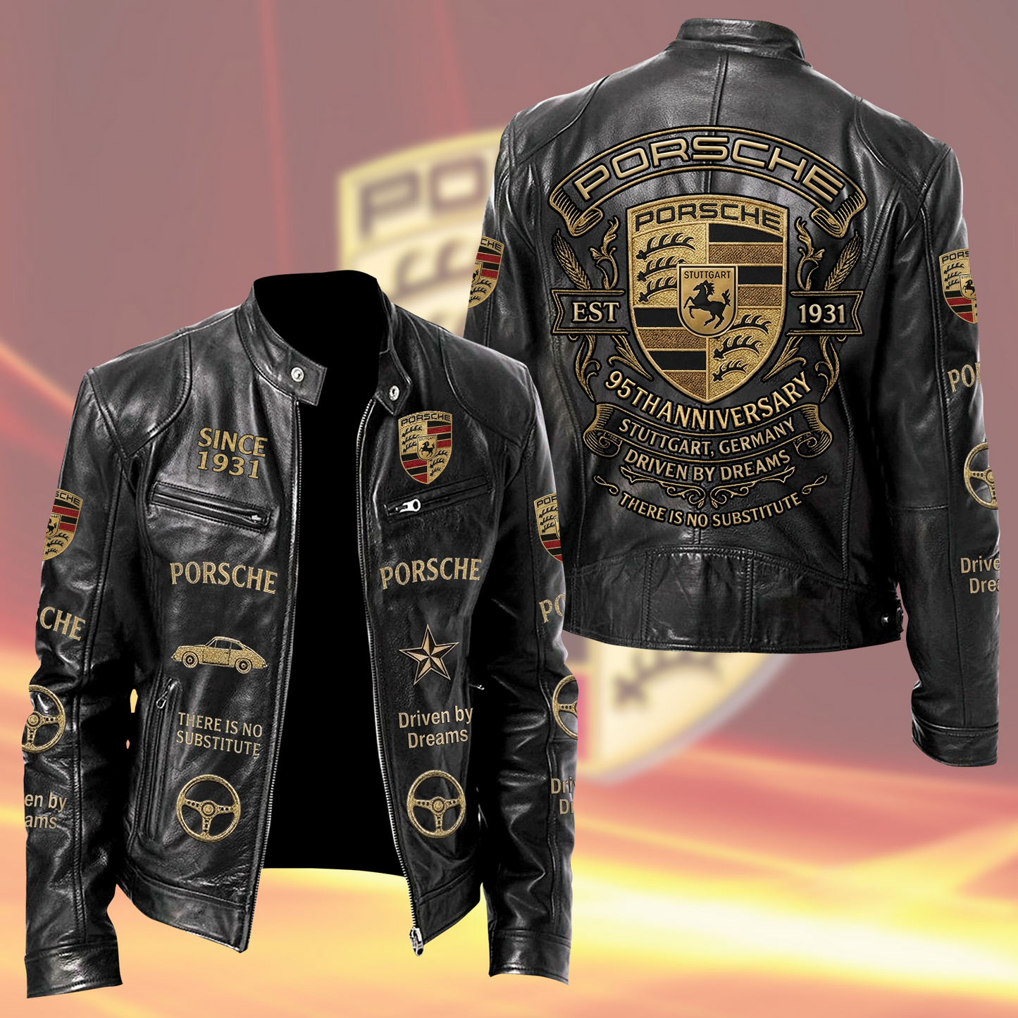 Pors 95th Anniversary Vintage Collar Leather Jacket (1931-2026)